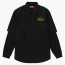 Najwyższa koszula robocza rękawów termicznych czarna