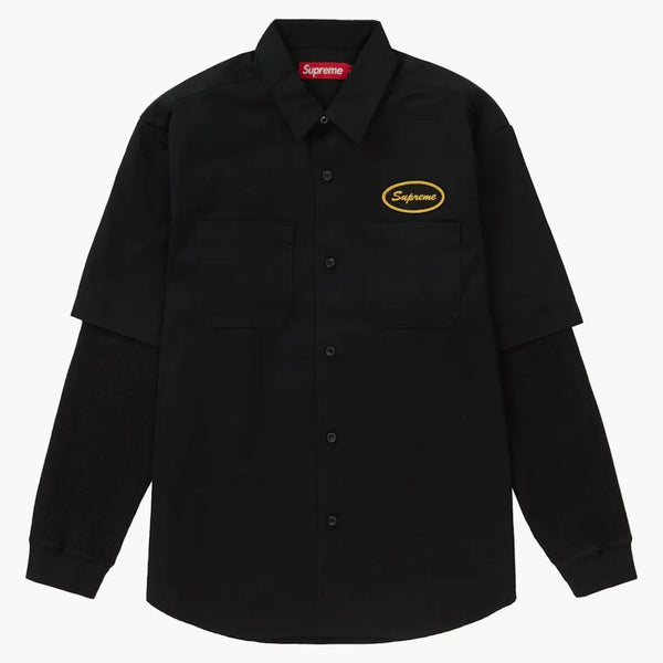 Supreme Thermal Sleeve Work Shirt Black