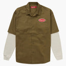 Supreme Thermal Sleeve Work Shirt Olive