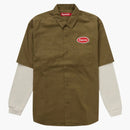 Supreme Thermal Sleeve Work Shirt Olive