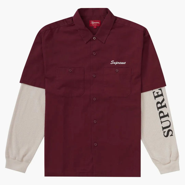 Camisa de trabajo térmico supremo Dusty Maroon