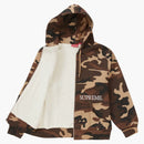 Supreme Thermal Zip Up Hooded Sweatshirt Brown Camo