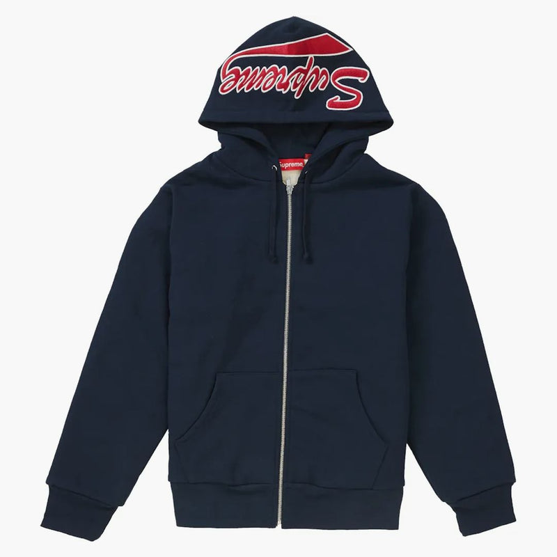 Supreme thermal zip up sweatshirt navy