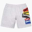 Supreme Thrasher Multi Logo Sweatshort Ash Grey
