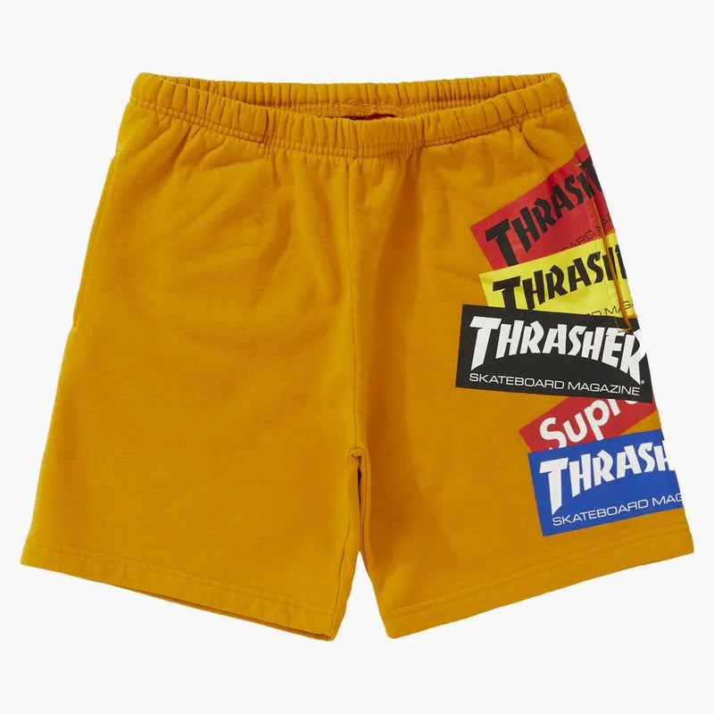 Supreme Thrasher Multi Logo Sweatshort Gold