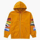 Supreme Thrasher Multi Logo Zip Up Hooded Sweatshirt Gold