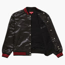 Högsta thrasher satin varsity jacka svart