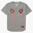 Pinstripe della maglia da baseball ricamata da tigre suprema
