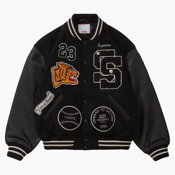 Giacca varsity suprema tigre nera