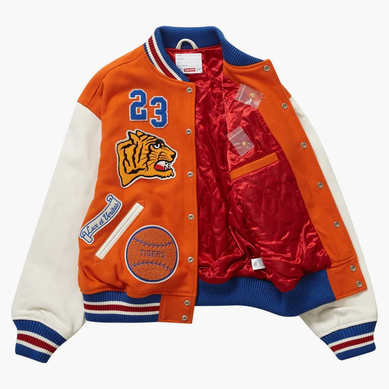 Supreme Tiger Varsity Jackor Orange