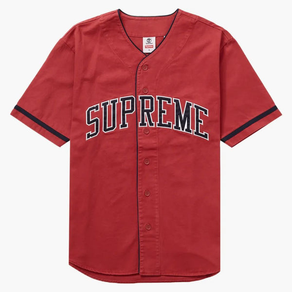 Supreme Timberland Baseball Jersey Red