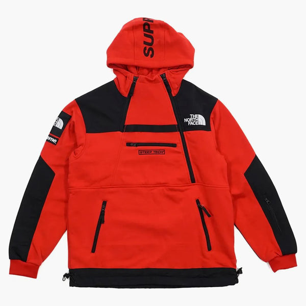 Supreme The North Face Steep Tech Hooded Sweatshirt Red
