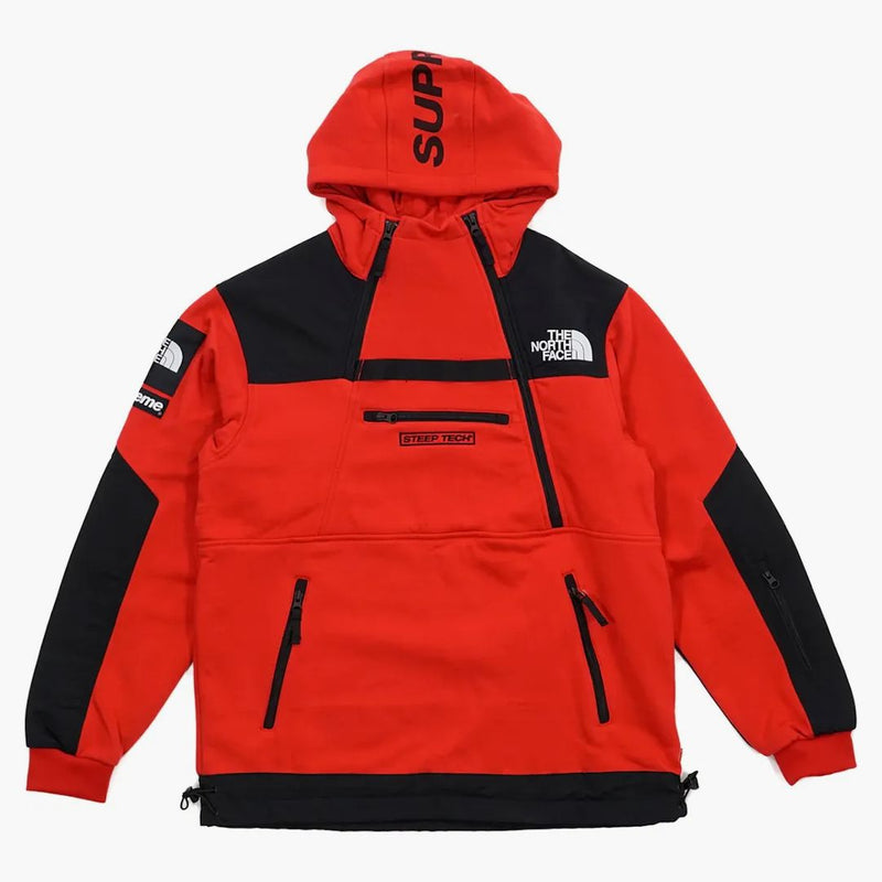 Supreme The North Face Steep Tech Hooded Sweatshirt Red