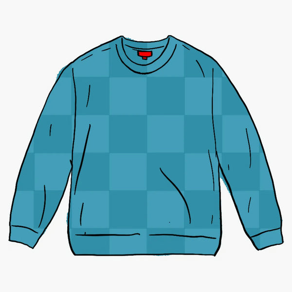Supreme Tonal Checkerboard liten låda tröja kricka