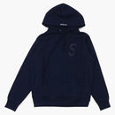 Supreme Tonal S Logo Hoodie Navy
