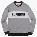 Supreme Tonal Stripe Logo Crewneck Black