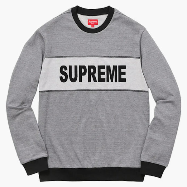 Nejvyšší tonal Stripe Logo CrewNeck Black