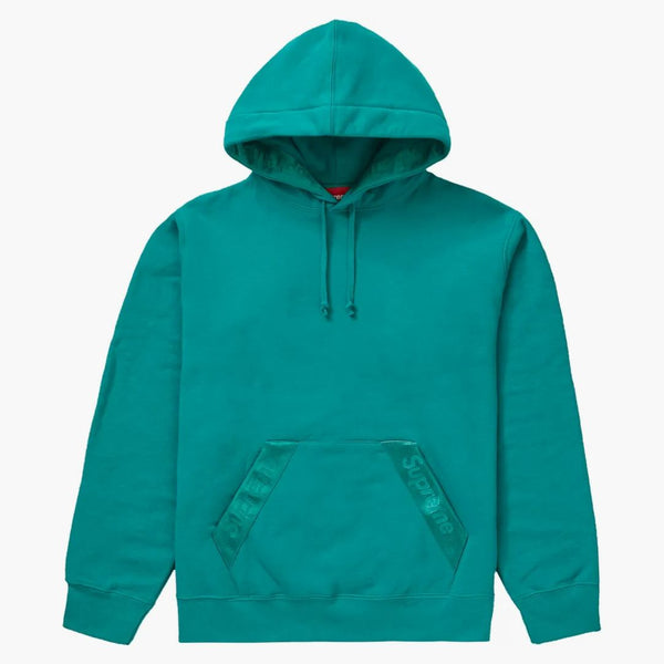 Supreme Tonal Webbing Hooded Sweatshirt Dark Aqua