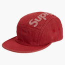 Supreme Top Logo Denim Camp Cap Red