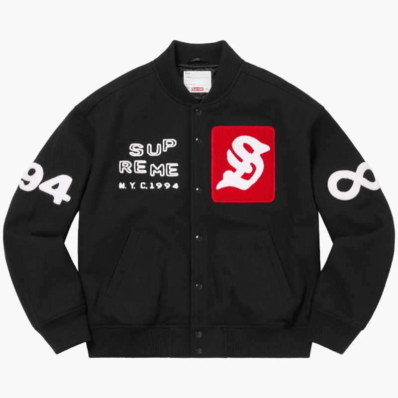 Supreme Tourist Varsity Jacket Black