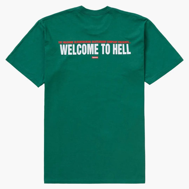Supreme Toy Machine Welcome to Hell Tee Green