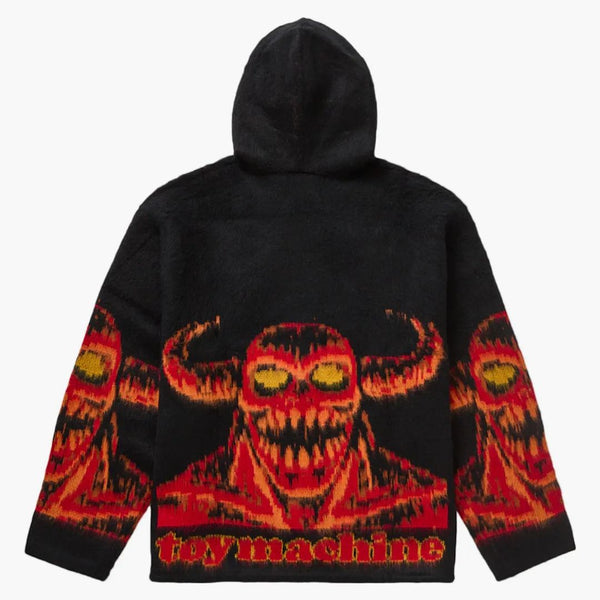 Supreme Toy Machine Zip Up Hooded Sweater Black