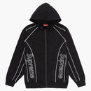 Supreme Track Paneled Zip Up Hooded Sweatshirt Black