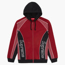 Supreme Track Paneled Zip Up Hooded Sweatshirt Cardinal