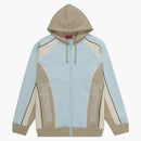 Nejvyšší stopa obložený zip Up Hooded Mikina bledě modrá