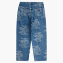 Högsta varumärke Jacquard baggy jean tvättad blå