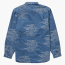 Supreme Trademark Jacquard Denim Shirt Washed Blue