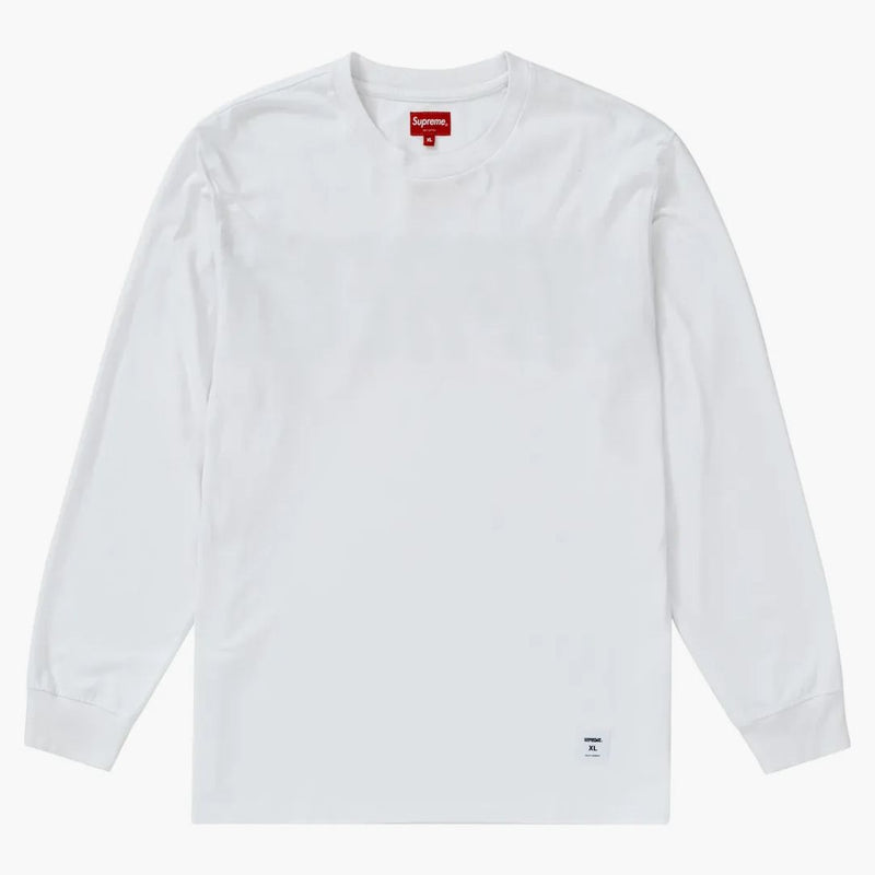 Supreme Trademark L/S Top White