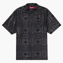 Supreme Tray Jacquard s/s skjorta svart