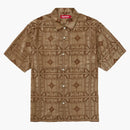 Supreme Tray Jacquard S/s Shirt Tan