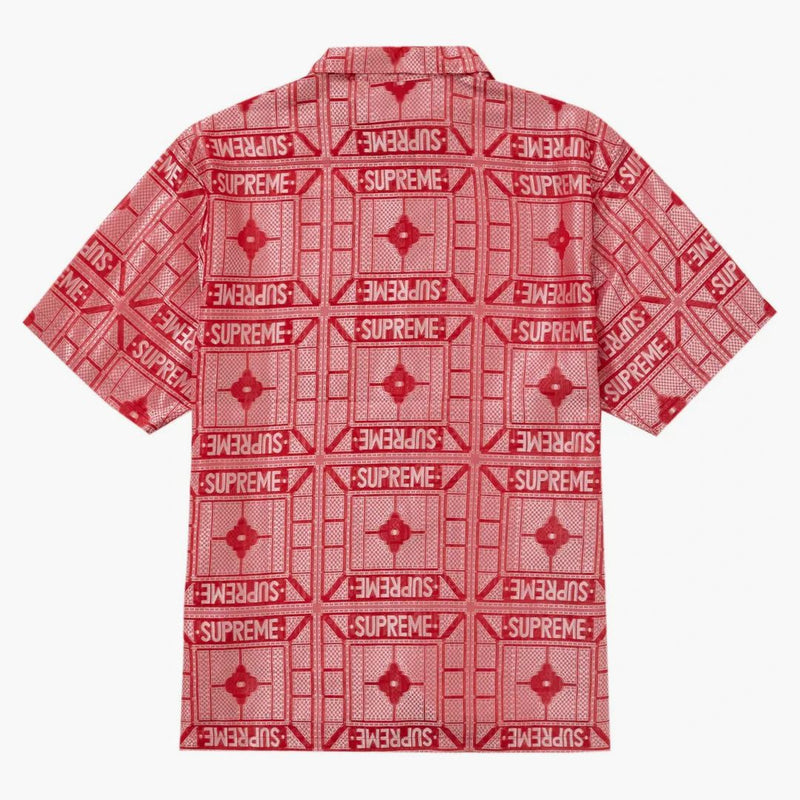 Nejvyšší zásobník Jacquard S/S tričko červená