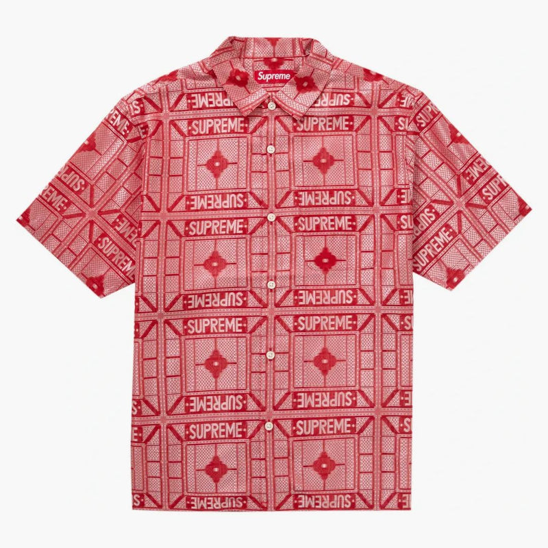 Nejvyšší zásobník Jacquard S/S tričko červená