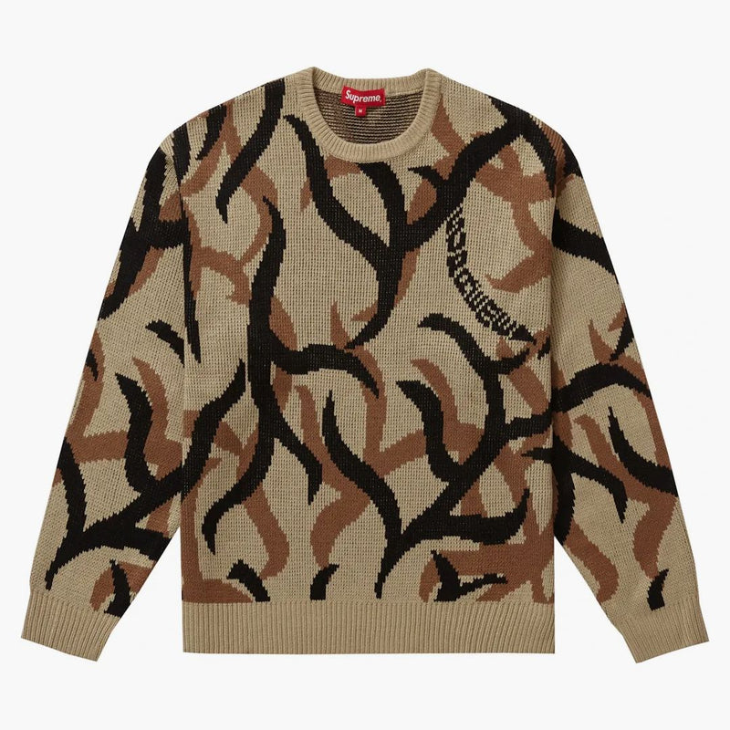 Supreme Tribal Camo Sweater Tan