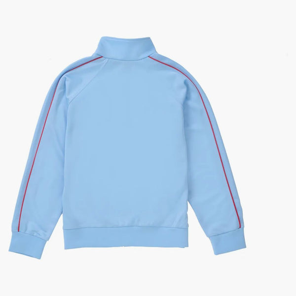 Giacca suprema della pista tricot azzurro