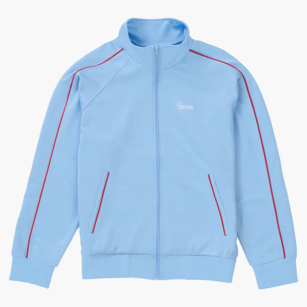 Supreme tricot chaqueta de pista azul claro