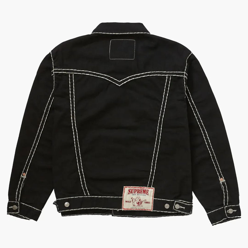 Supreme true religion denim trucker jacket blacket black