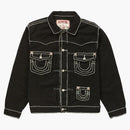 Supremo True Religion Denim Trucker Jacket Blacket Black