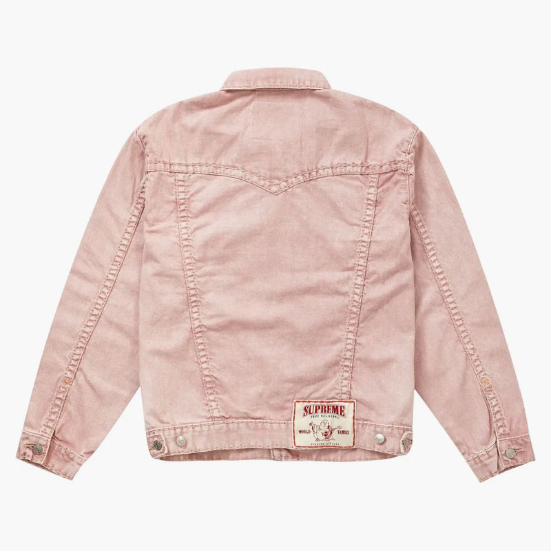 Supreme true religion denim trucker jacket pink