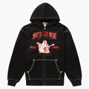 Suprema verdadera religión cremallera sudadera con capucha negra