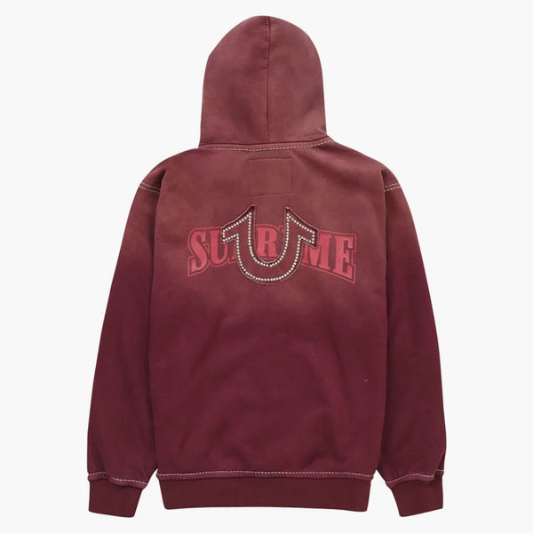 Supreme True Religion Zip Up Hooded Mikina (FW22) EGGLANT