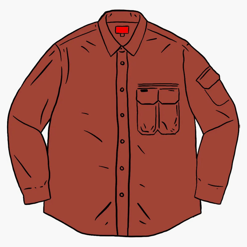 Supreme Till Multi Pocket Shirt Copper Plaid