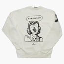 Sudadera suprema de cuello subterráneo/enemigo de la tripulación blanca