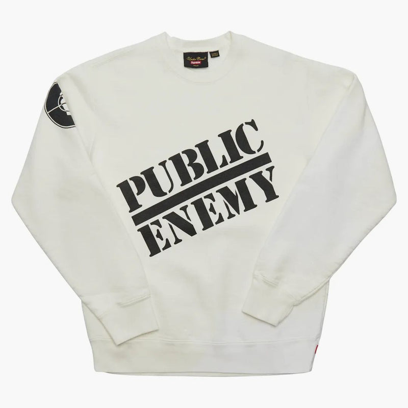 Nejvyšší tajná utajení/Public Enemy Crewneck mikina bílá