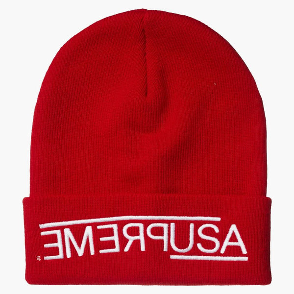 Supreme USA Beanie Red