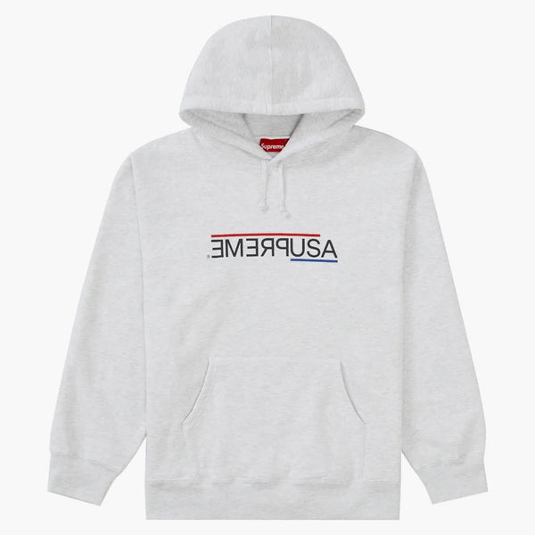 Supreme Usa Hooded Sweatshirt Ash Grey
