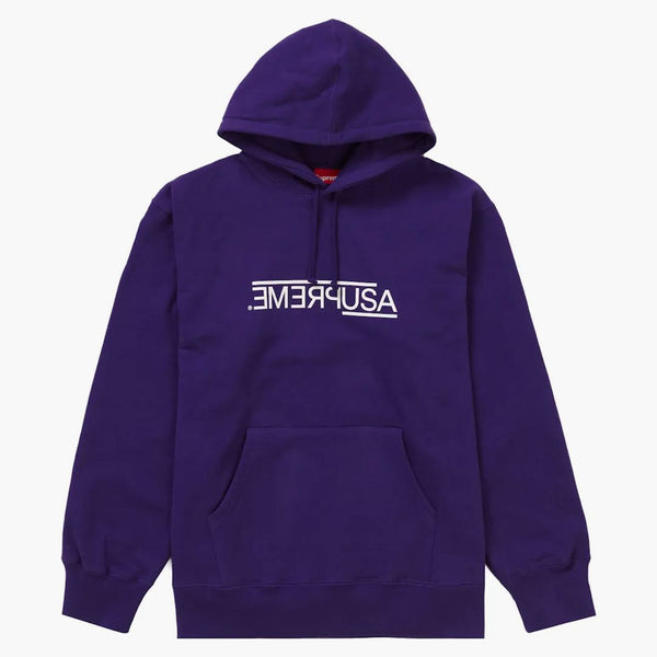 Supreme Usa Hooded Sweatshirt Purple